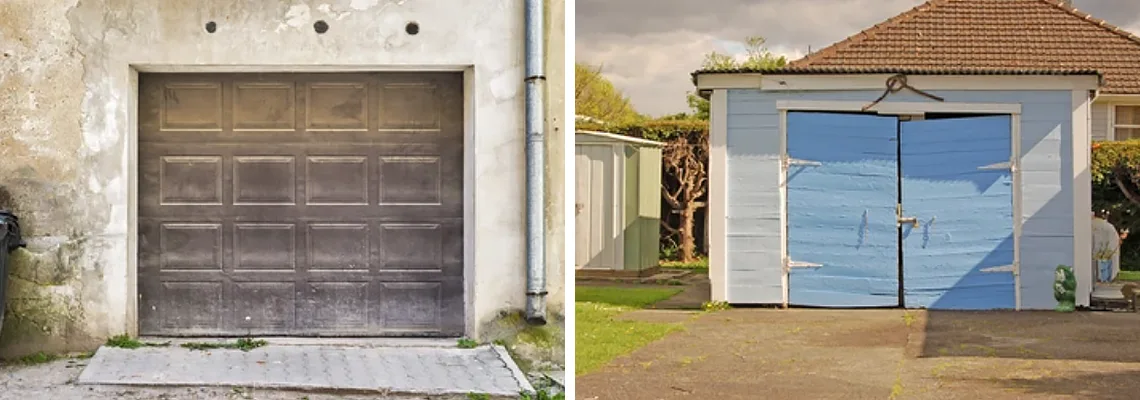 Rotten Steel Garage Door Repair in University, Florida